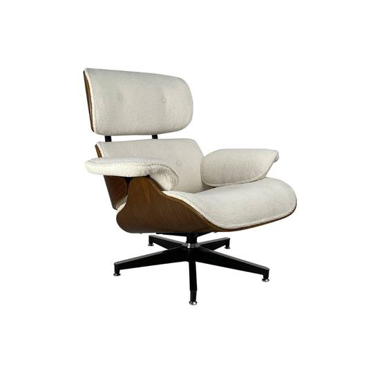 Eames Relax Chair - White Boucle